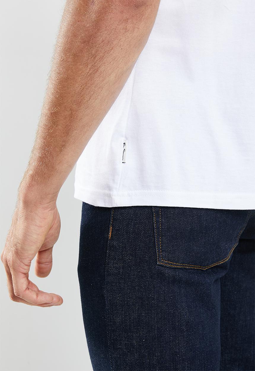 Ben Sherman - 1/4 target tee - white