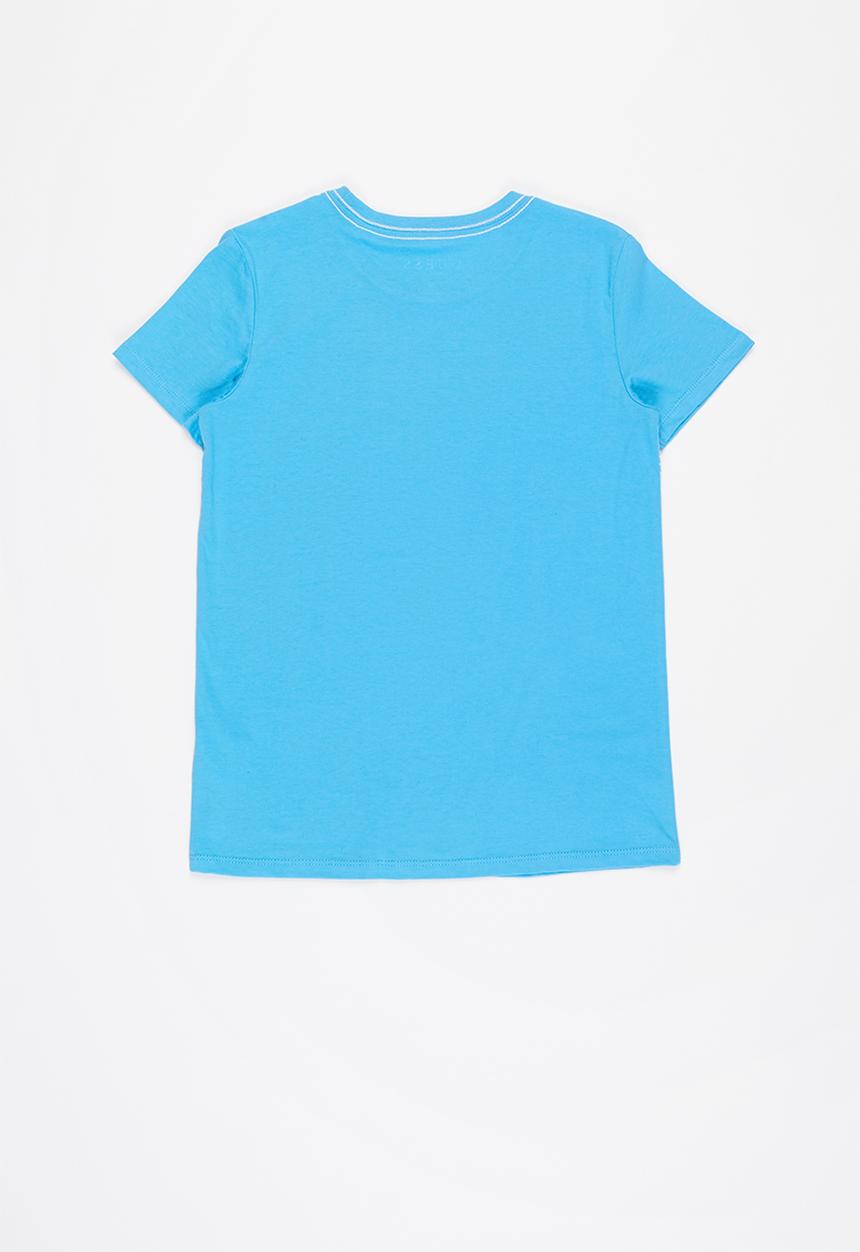 GUESS - Boys guess horizontal print crew - blue