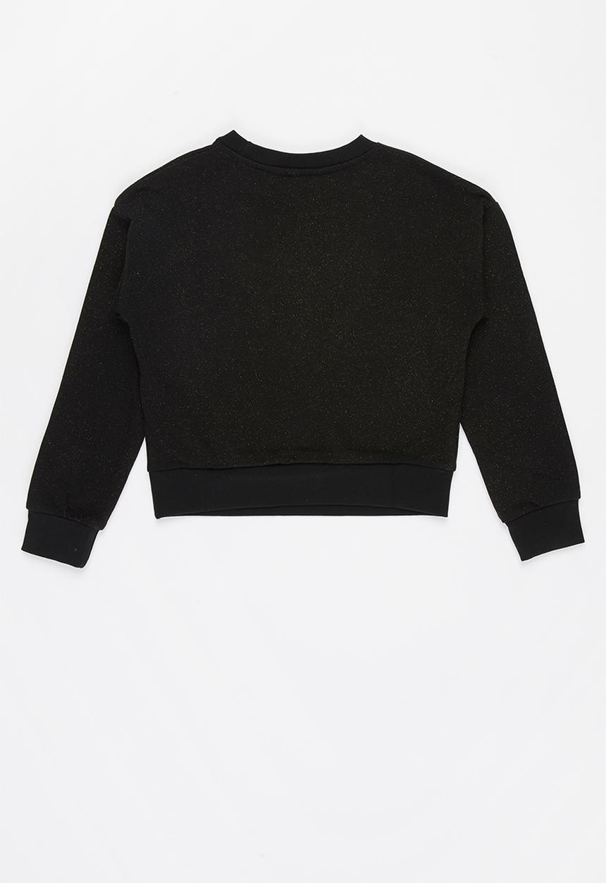 GUESS - Girls long sleeve active top - black & gold