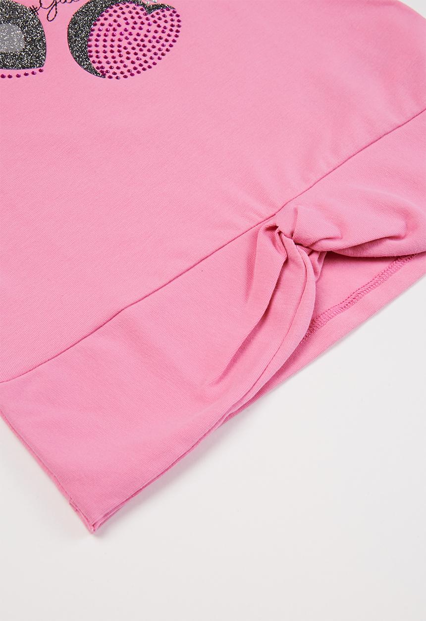 GUESS - Girls heart headphone tee - pink 