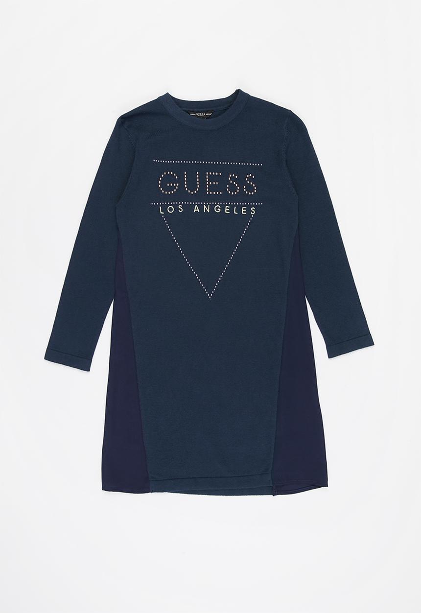 GUESS - Girls guess branded long sleeve sweater - blue