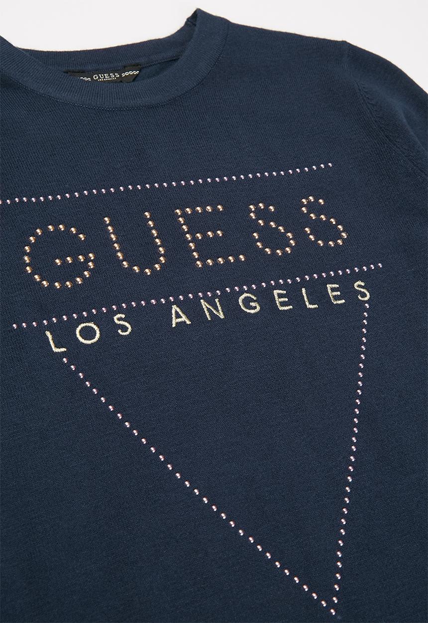 GUESS - Girls guess branded long sleeve sweater - blue