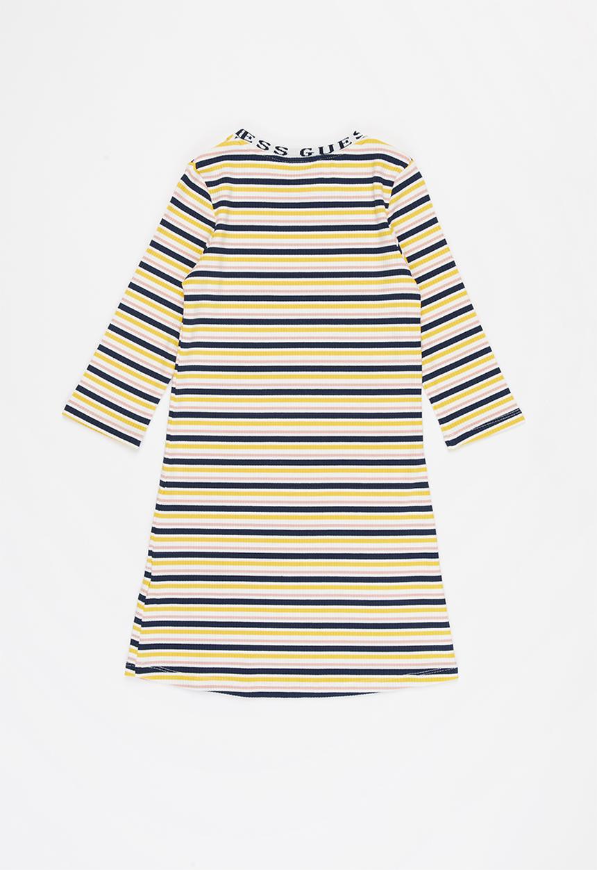 GUESS - Girls rib 3/4 sleeve dress - multi