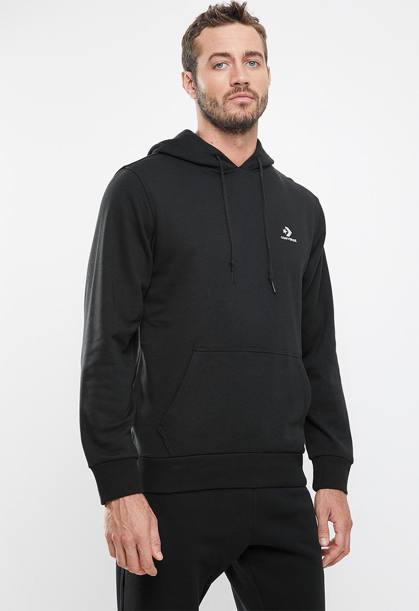 Converse - Star chevron french terry pullover hoodie - black