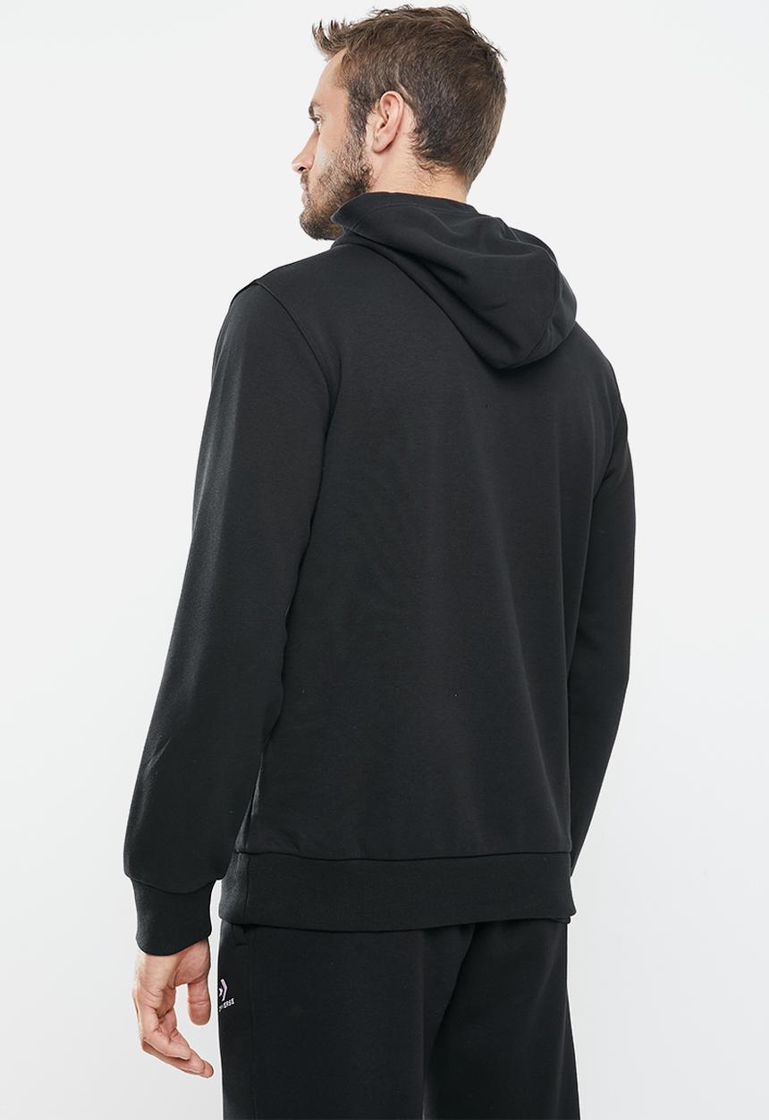 Converse - Star chevron french terry pullover hoodie - black