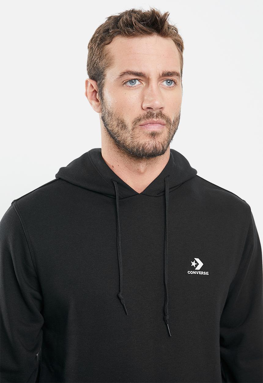 Converse - Star chevron french terry pullover hoodie - black