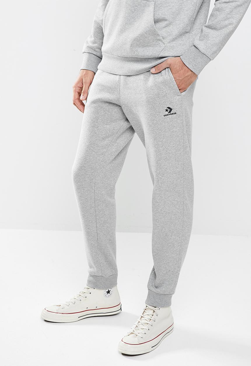 Converse - Converse embroidered star chevron fleece sweatpant - grey