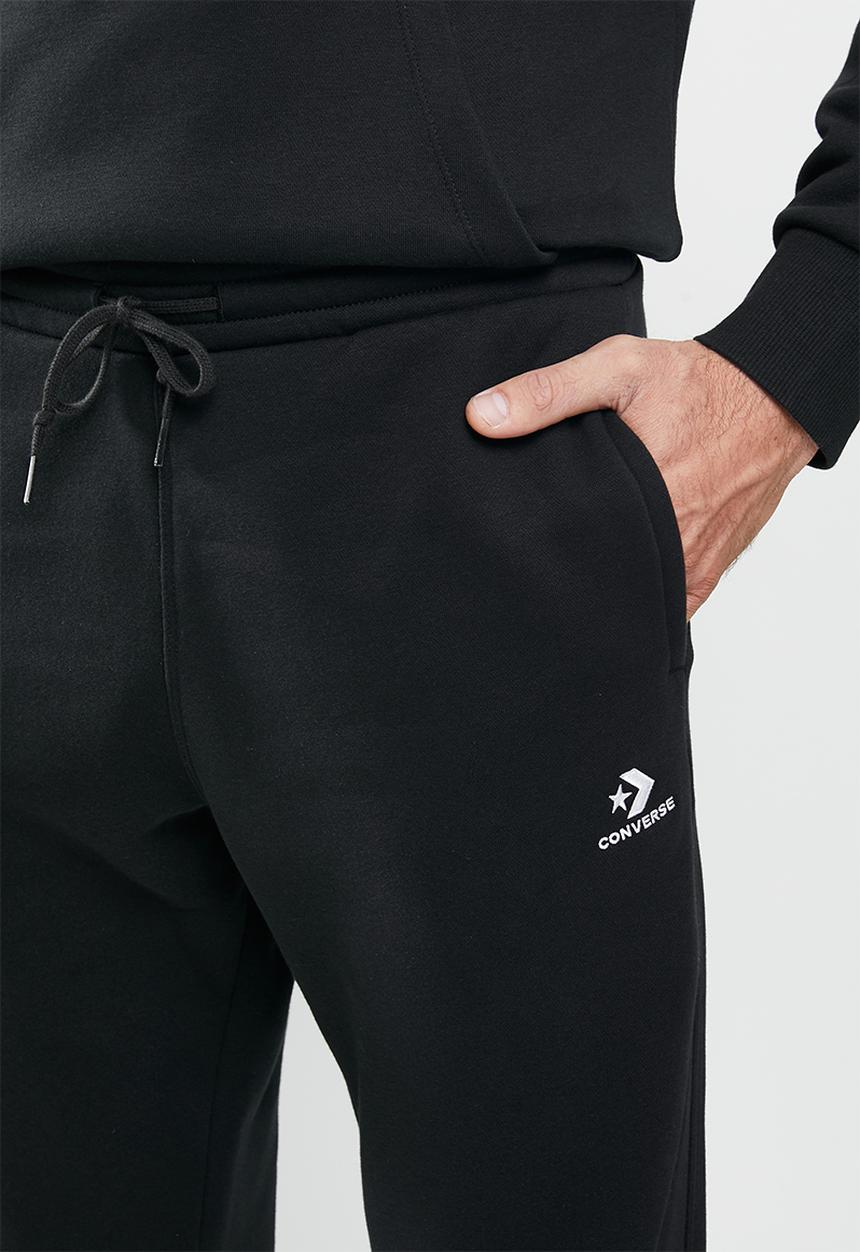 Converse - Converse embroidered star chevron fleece sweatpant - black