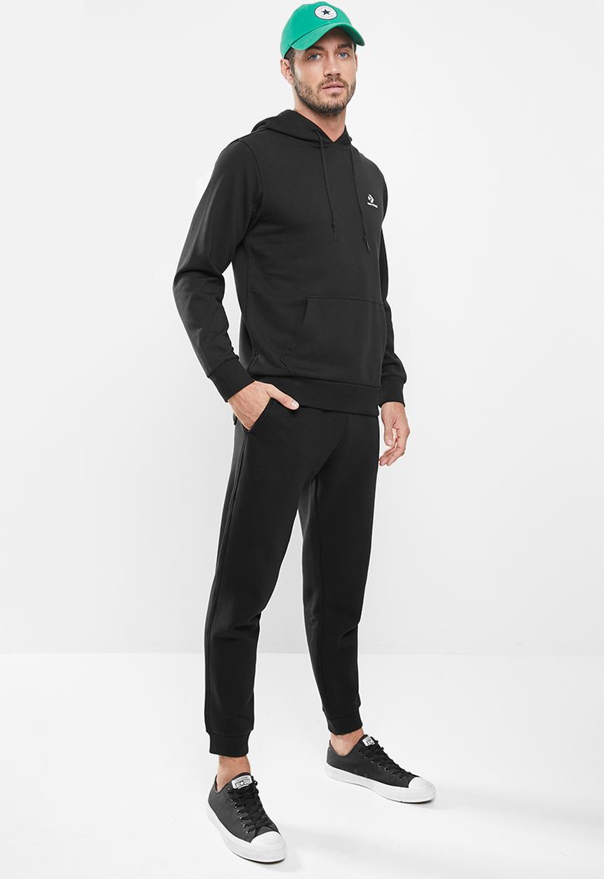 Converse - Converse embroidered star chevron fleece sweatpant - black