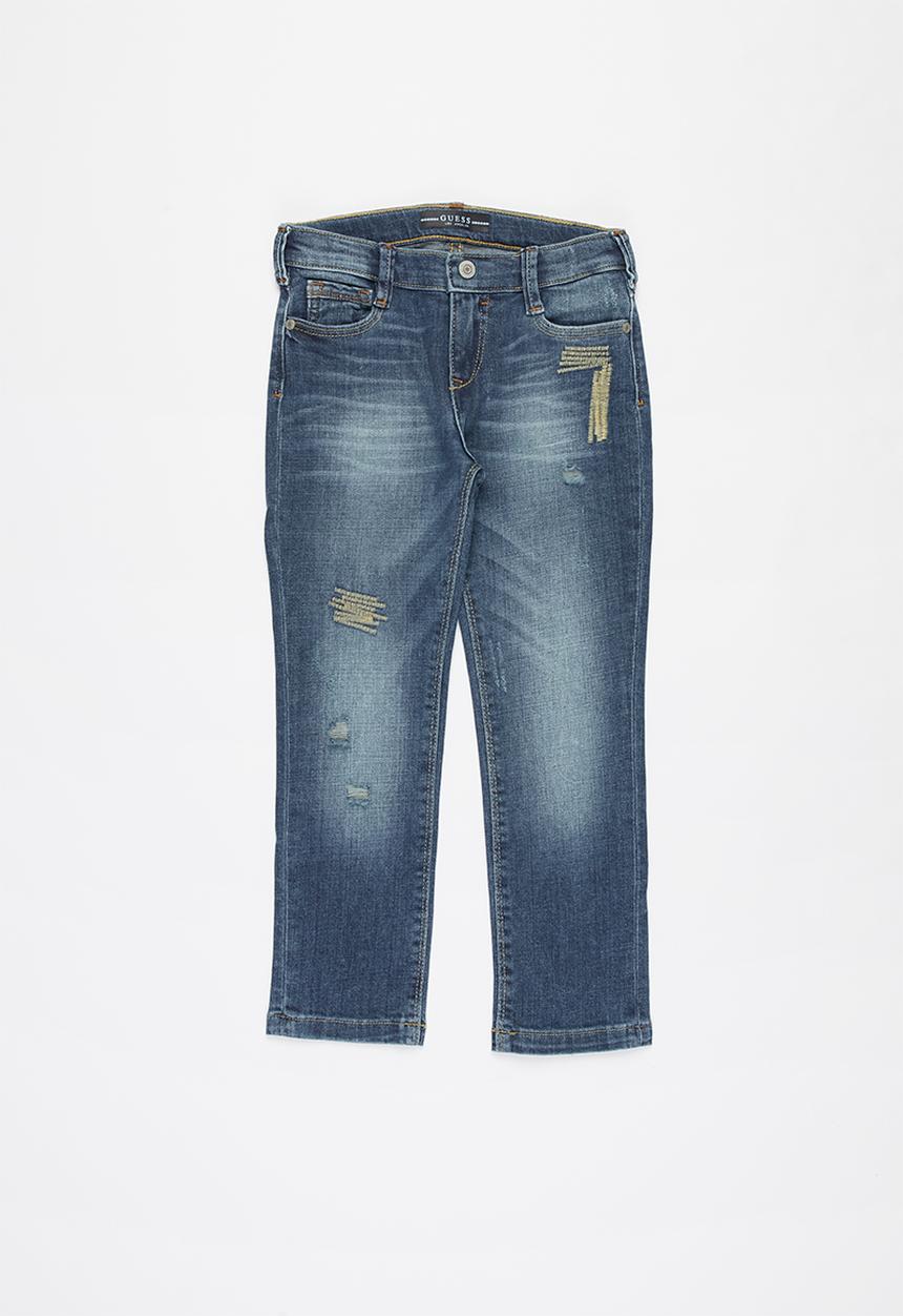 GUESS - Boys sand wash fashion skinny - indigo