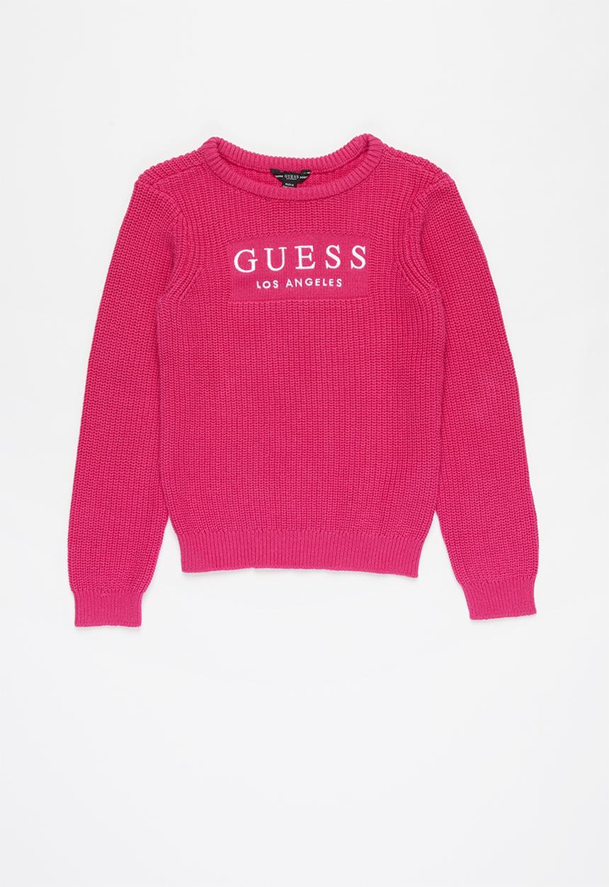 GUESS - Girls sweater - white/pink