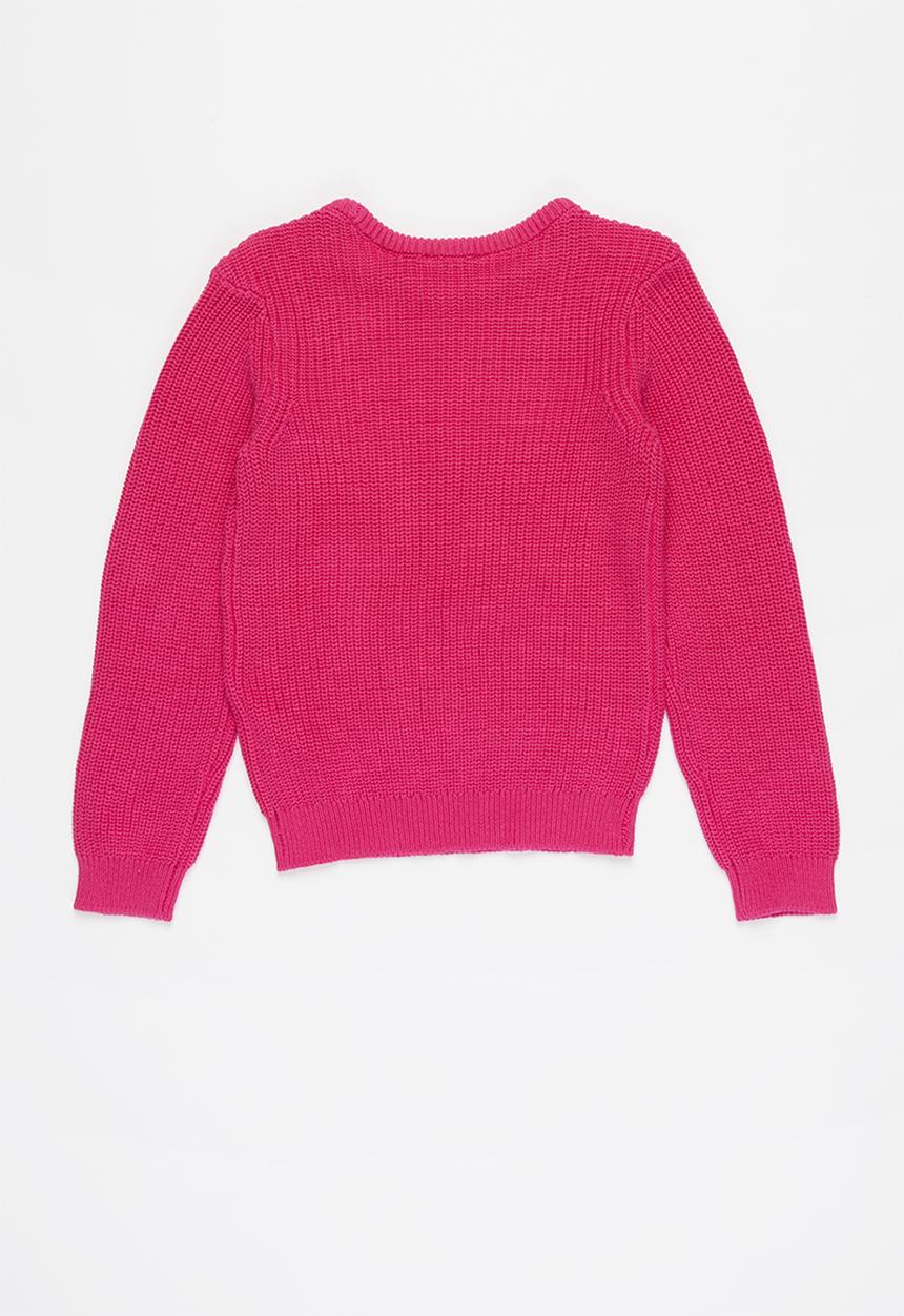 GUESS - Girls sweater - white/pink