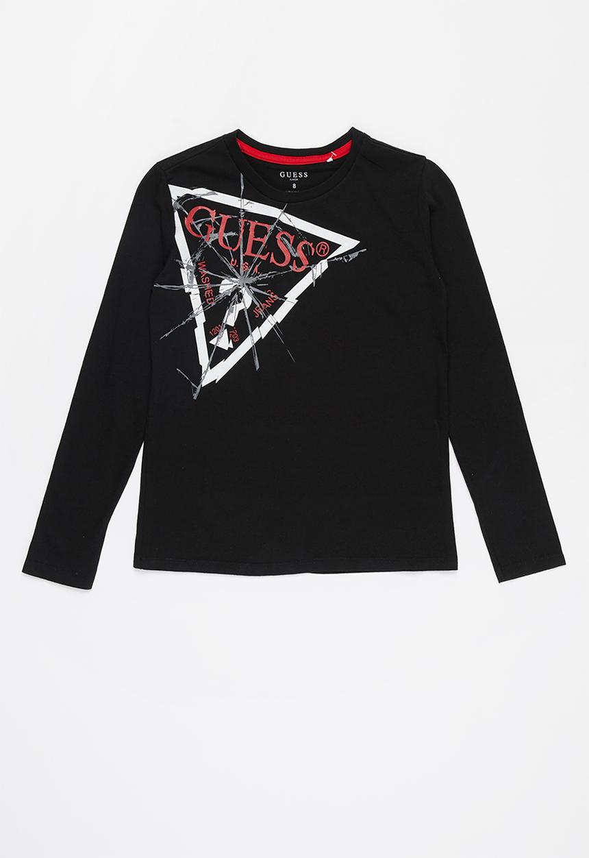GUESS - Boys cracked tee - black