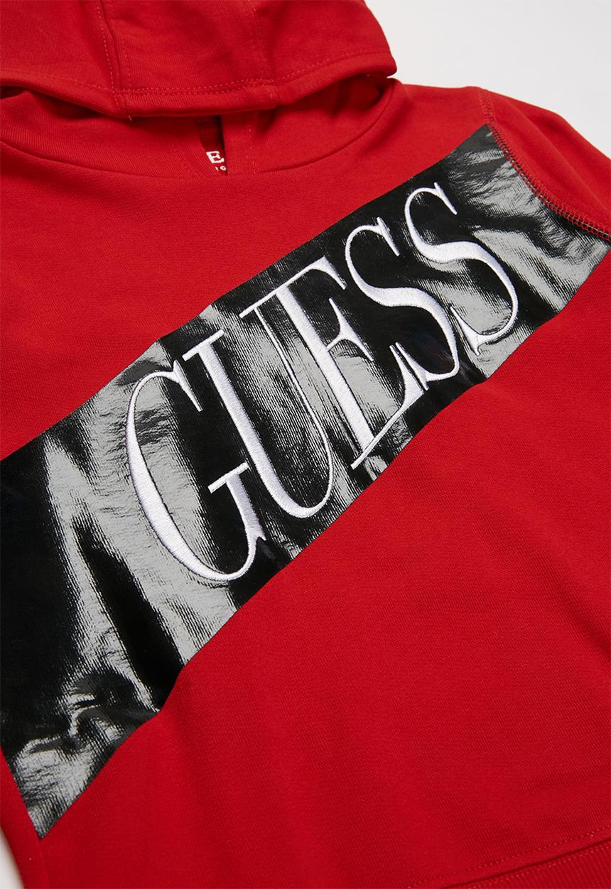 GUESS - Boys active hooded top - red