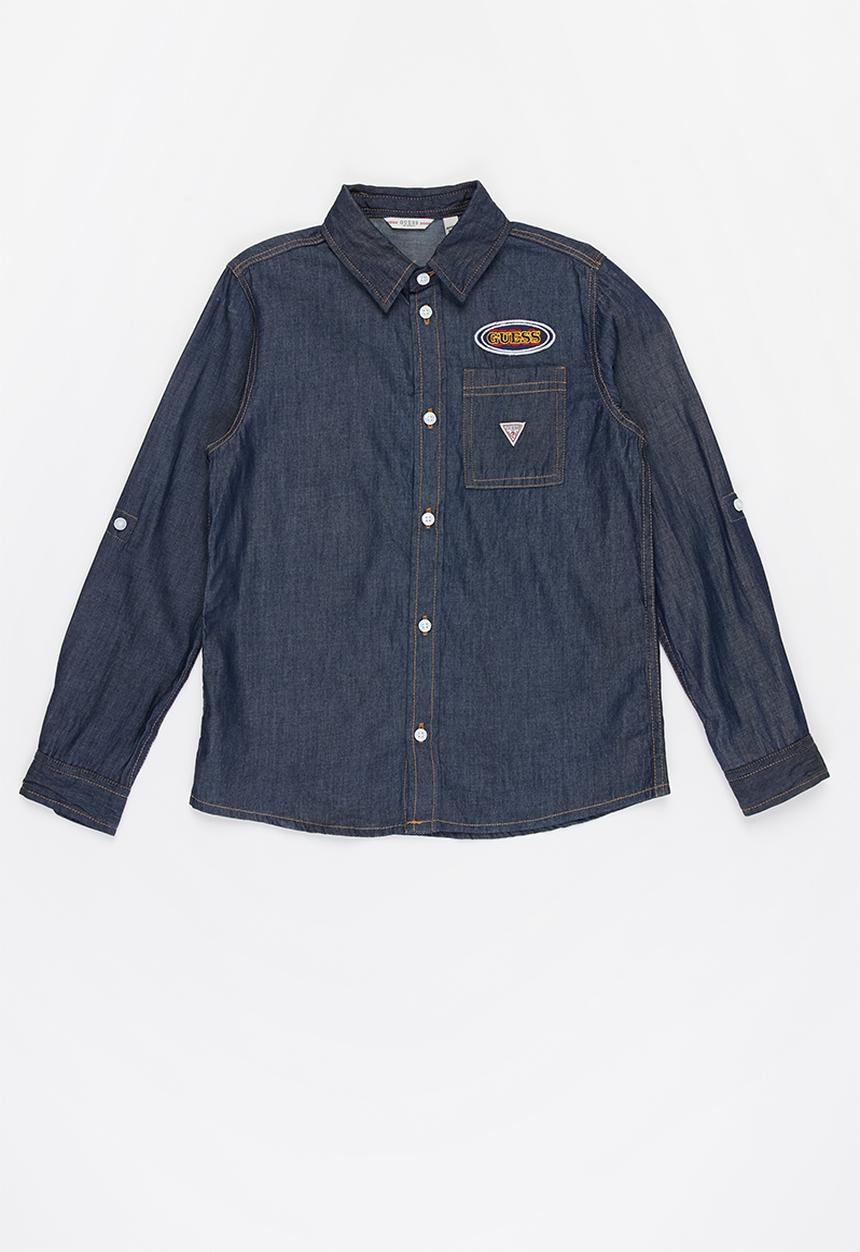 GUESS - Boys light denim adjustable shirt - navy