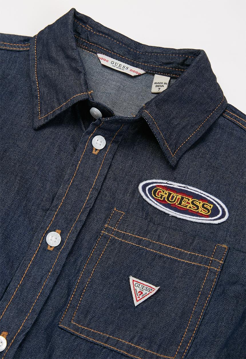 GUESS - Boys light denim adjustable shirt - navy