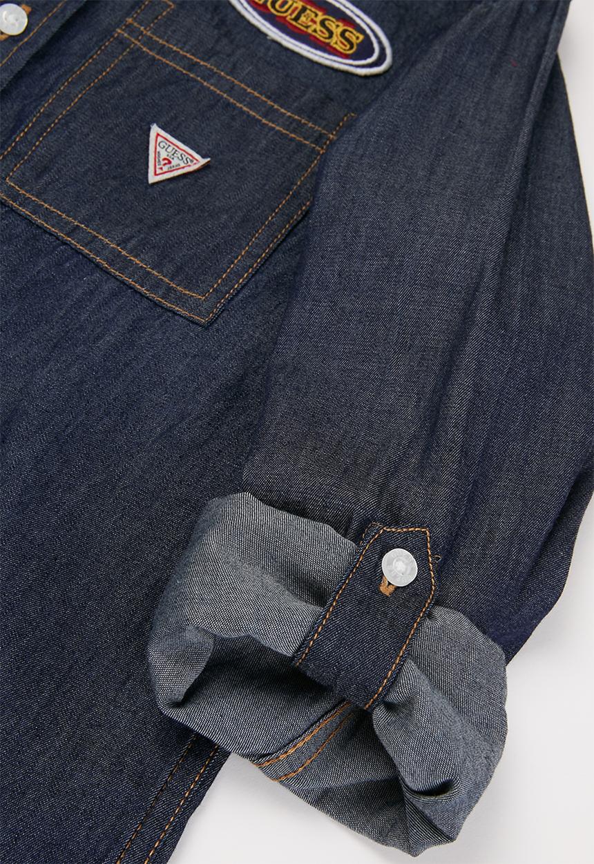 GUESS - Boys light denim adjustable shirt - navy