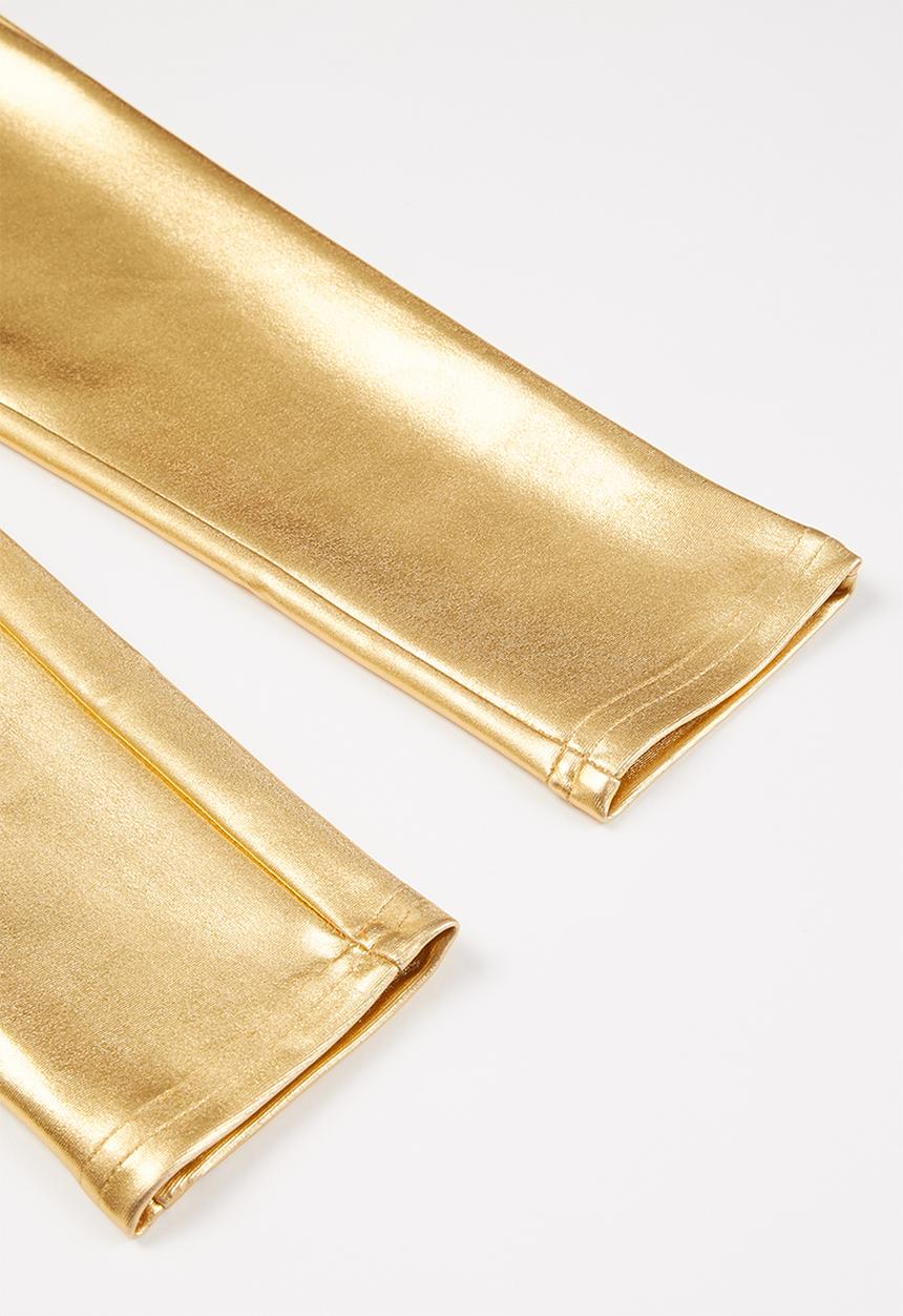 GUESS - Girls coated jersey legging - gold