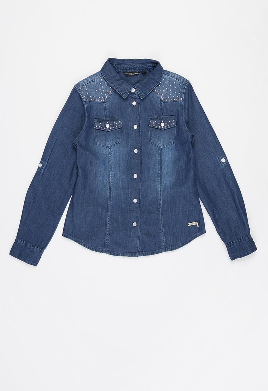 GUESS - Girls adjustable denim shirt - blue