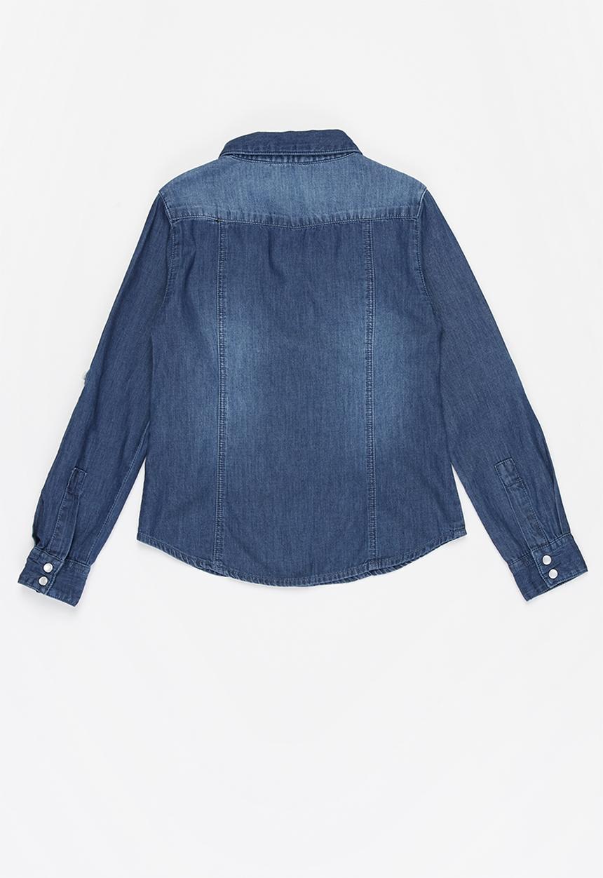 GUESS - Girls adjustable denim shirt - blue