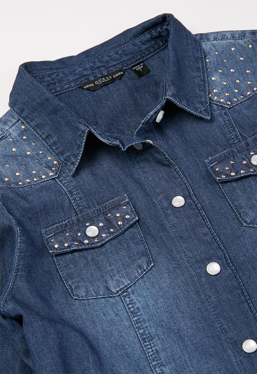 GUESS - Girls adjustable denim shirt - blue