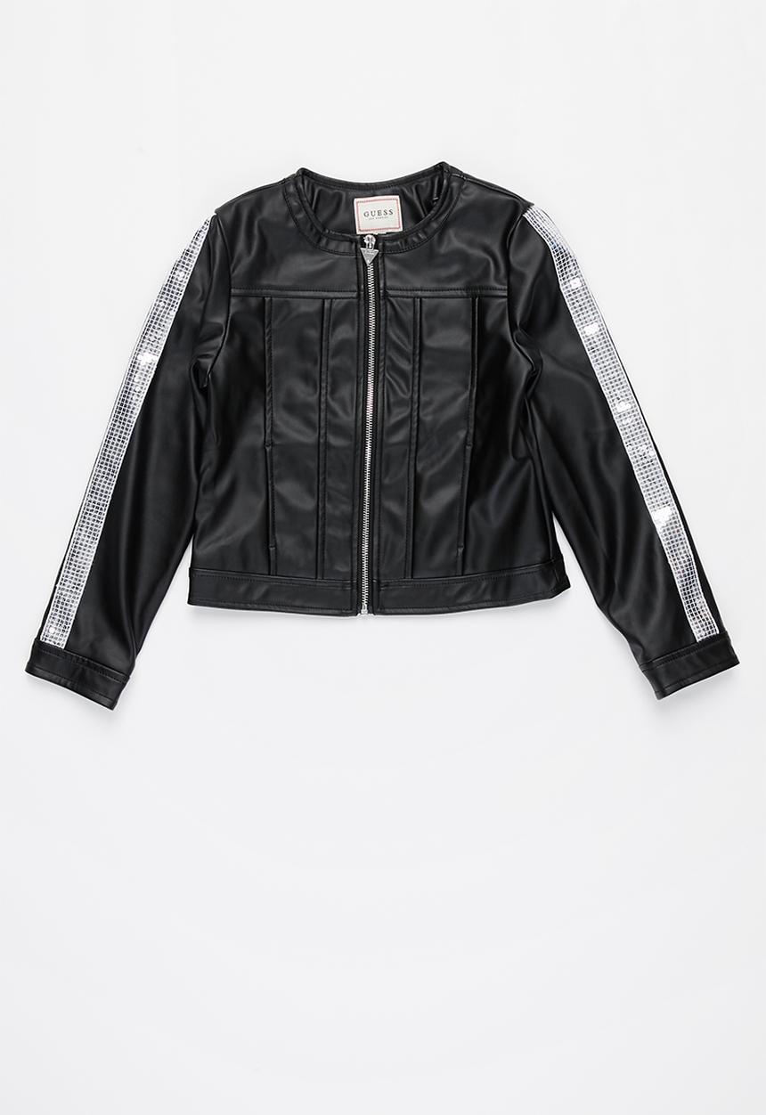 GUESS - Girls Guess pu leather jacket - black