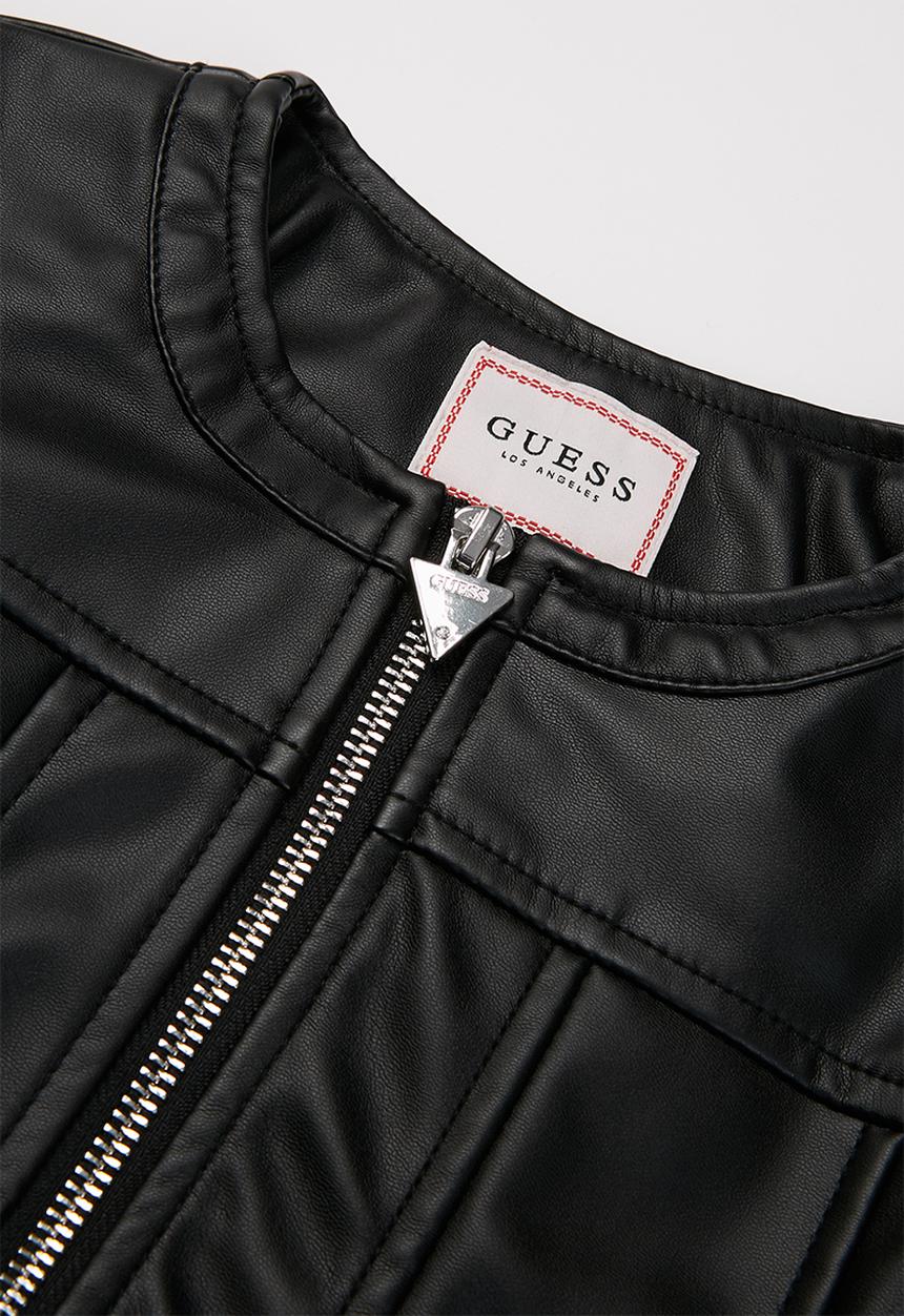 GUESS - Girls Guess pu leather jacket - black