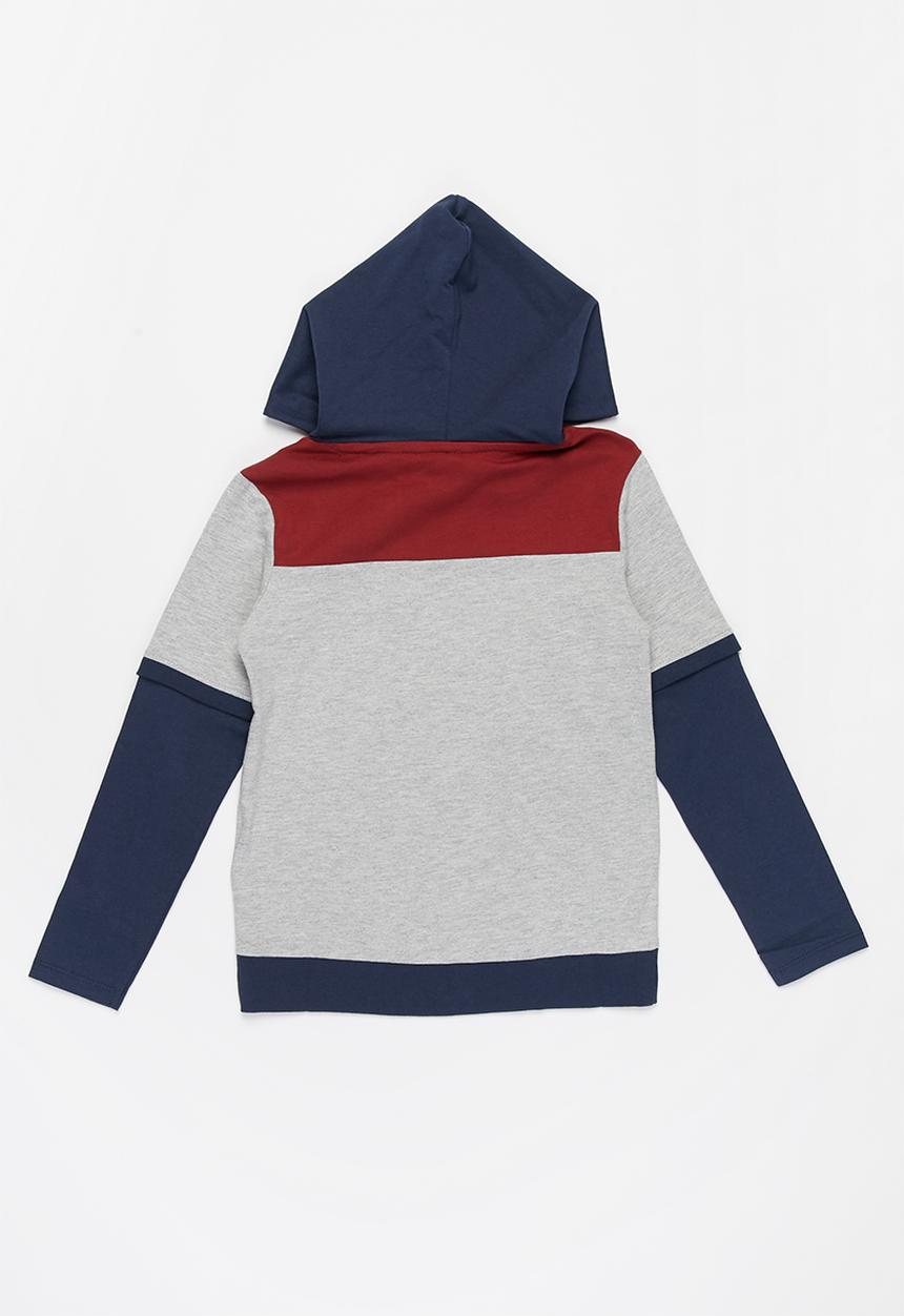 GUESS - Boys long sleeve hooded top - multi