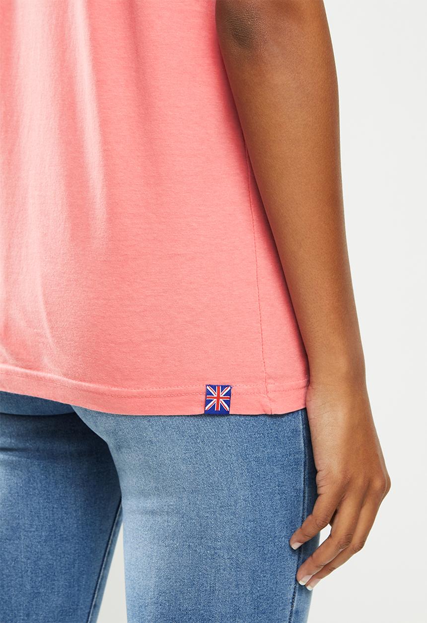 Lonsdale - Garment dye crew neck tee - pink