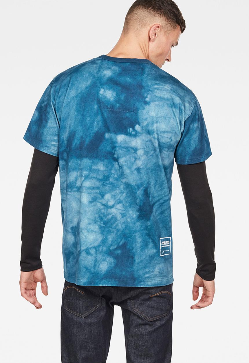 G-STAR - Cyrer water loose r t short sleeve - blue print