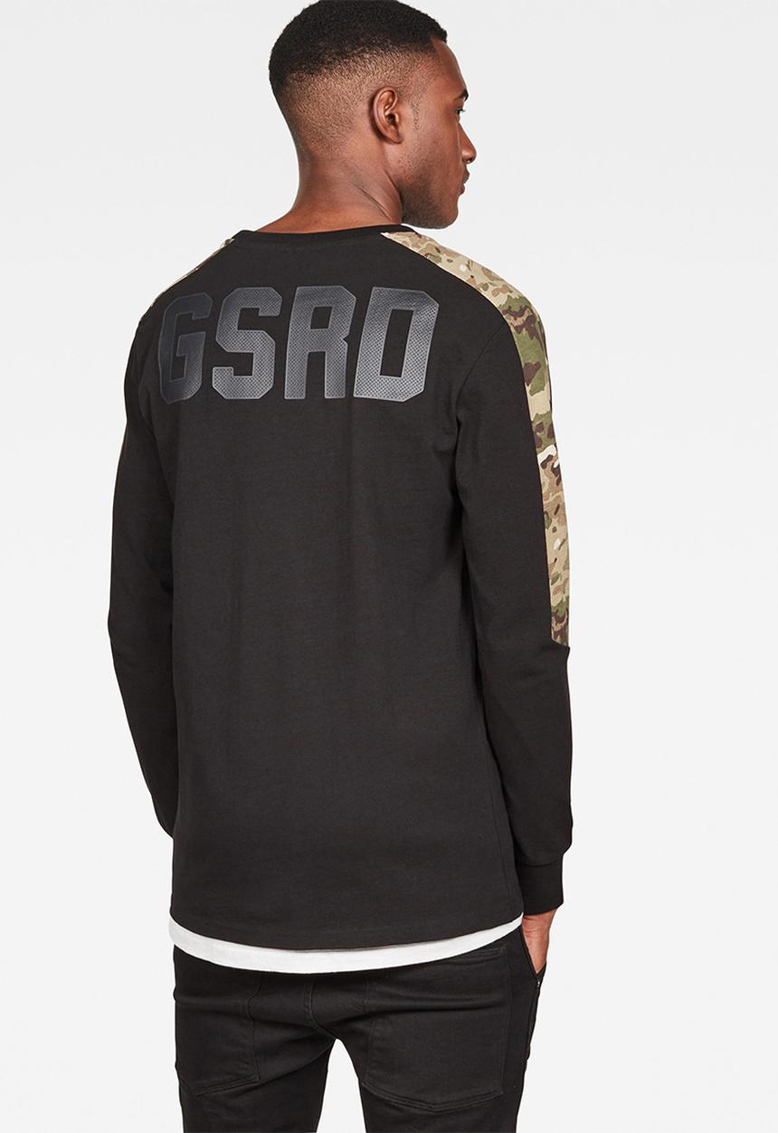 G-STAR - Graphic 1 meson r t long sleeve - black
