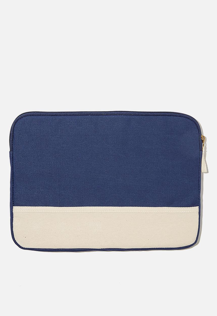 Typo - Canvas 13 inch laptop case - canvas splice