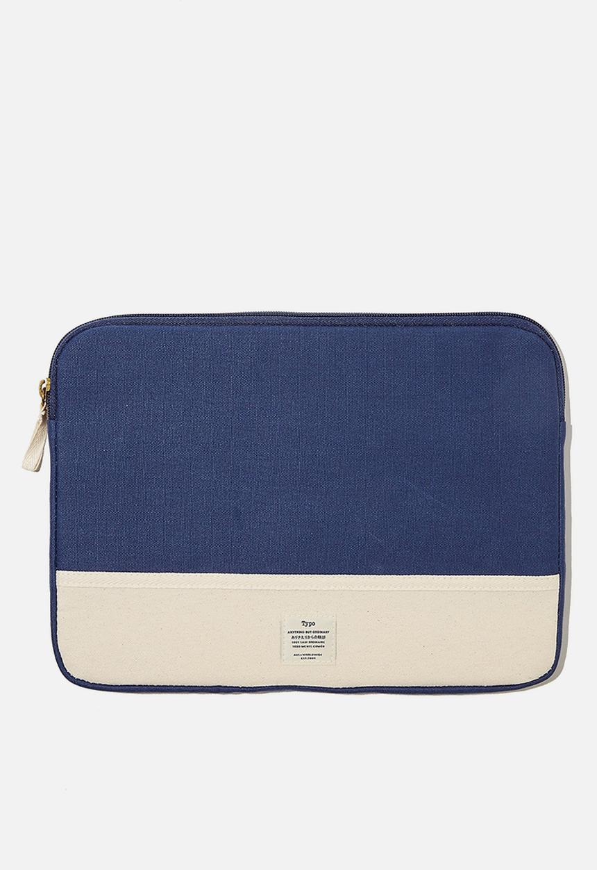 Typo - Canvas 13 inch laptop case - canvas splice