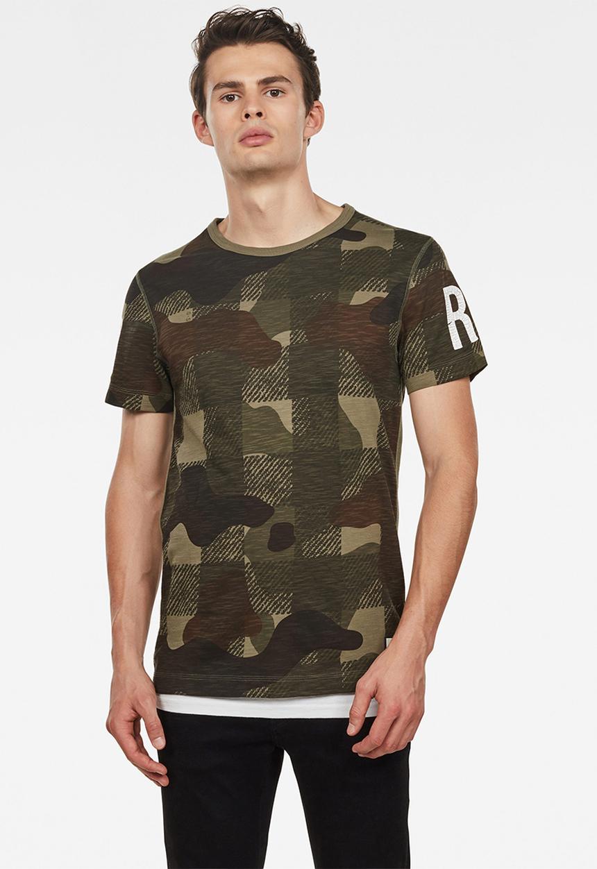 G-STAR - Graphic 1 r t short sleeve  - dark green