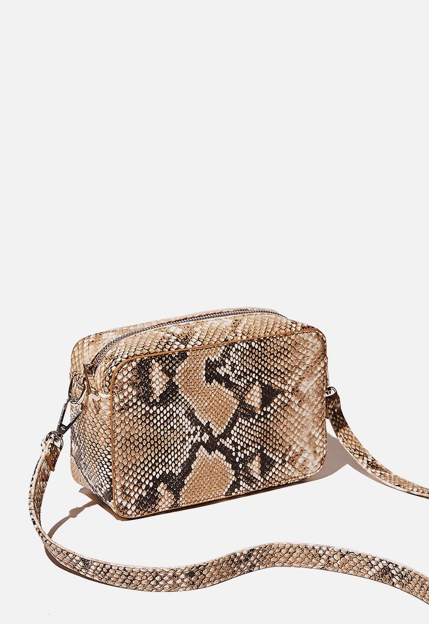 Rubi - Stevie boxy cross body bag - black & white