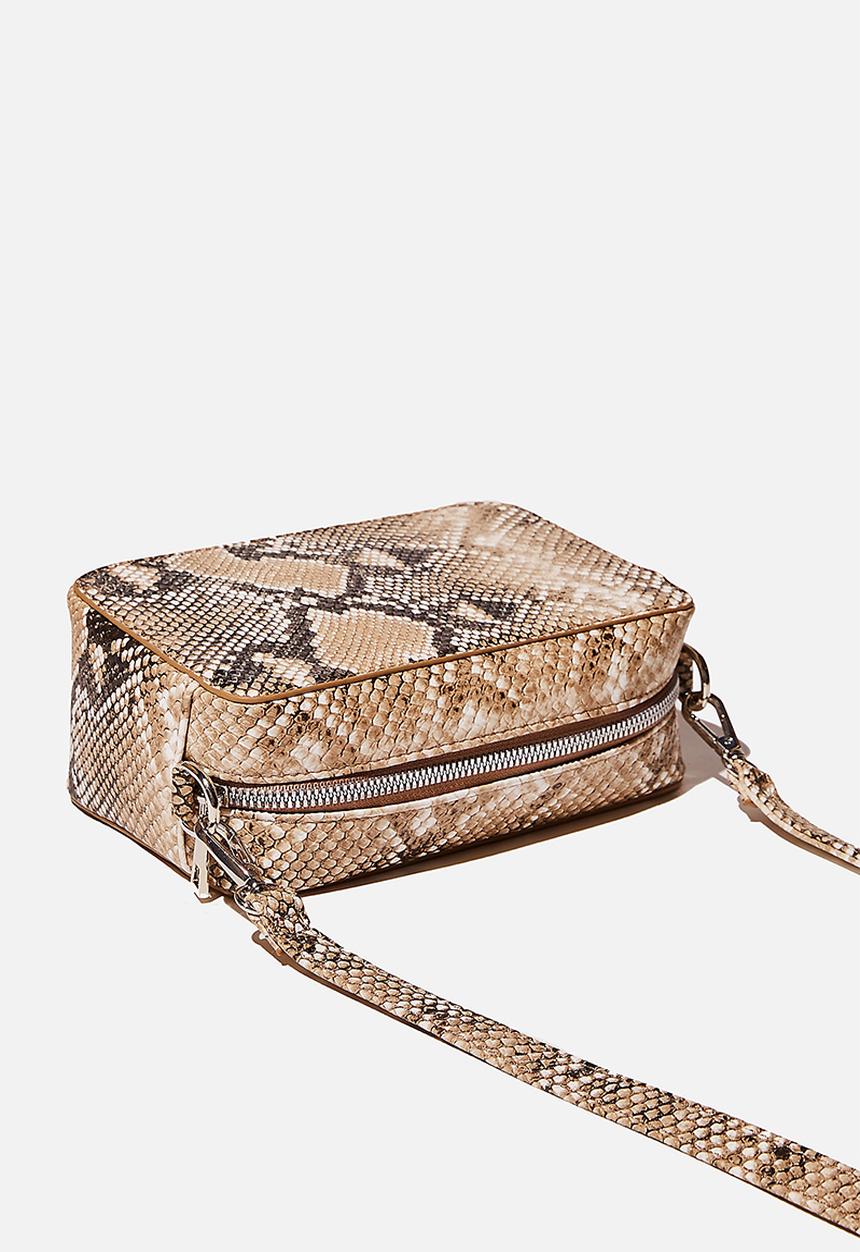 Rubi - Stevie boxy cross body bag - black & white