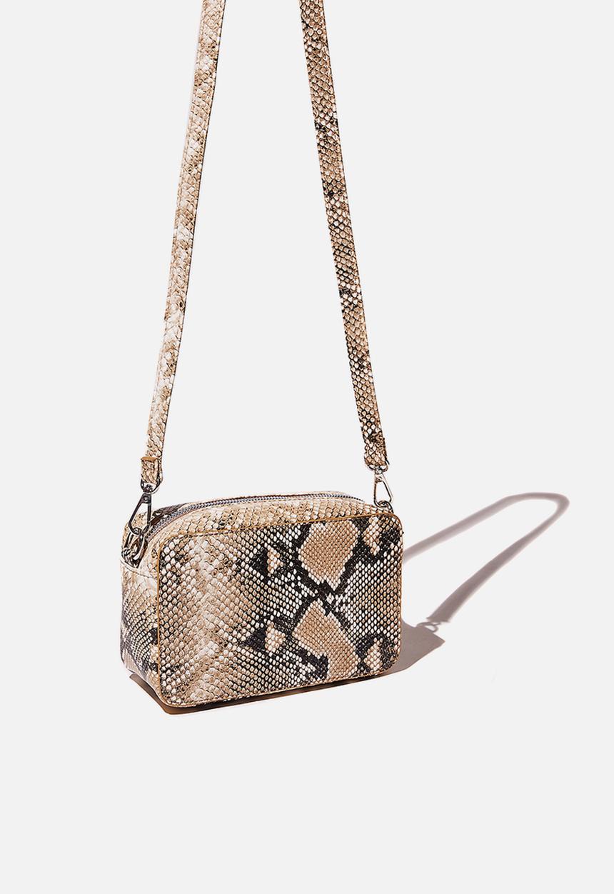 Rubi - Stevie boxy cross body bag - black & white
