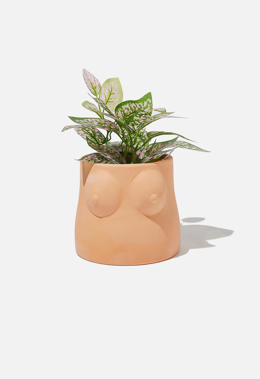 Typo - Midi shaped planter - terracotta