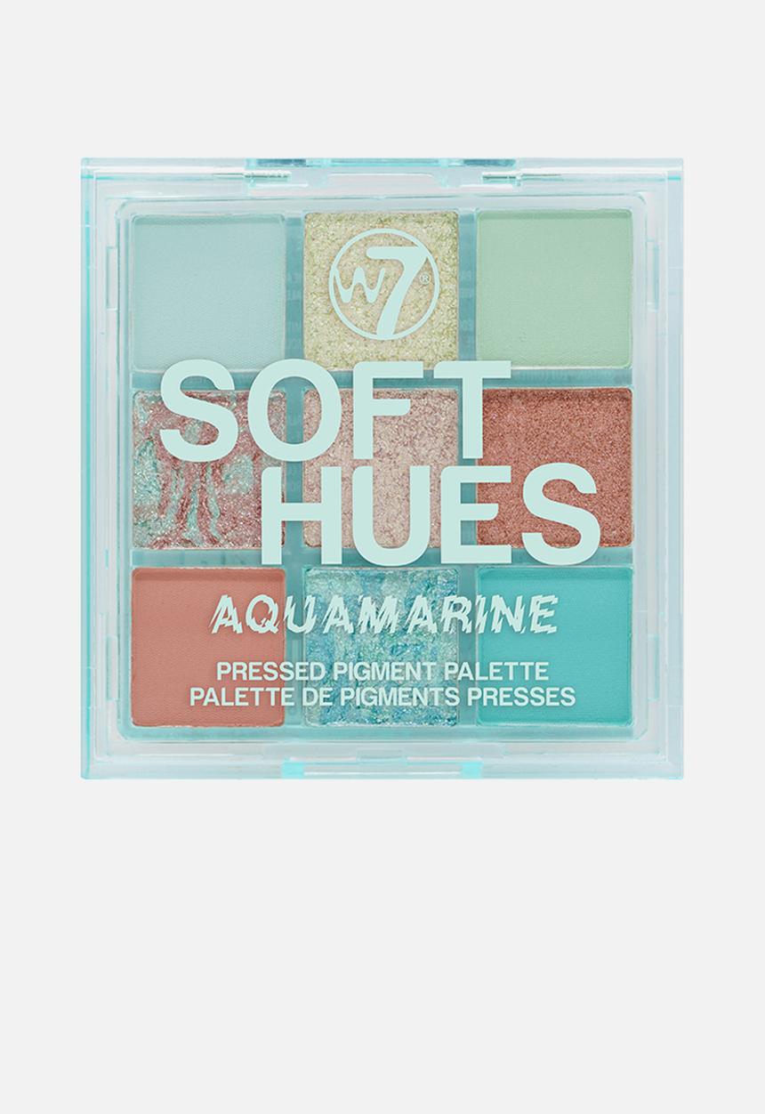 W7 Cosmetics - Soft Hues Pressed Pigment Palette - Aquamarine