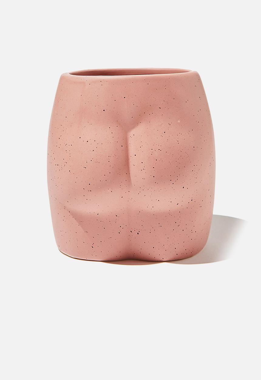 Typo - Midi shaped planter - neutral