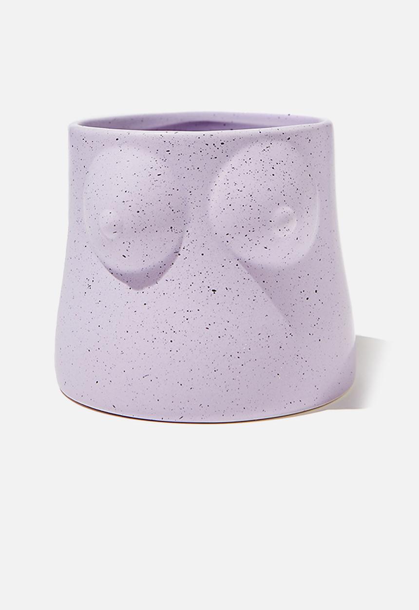 Typo - Midi shaped planter - pale lilac