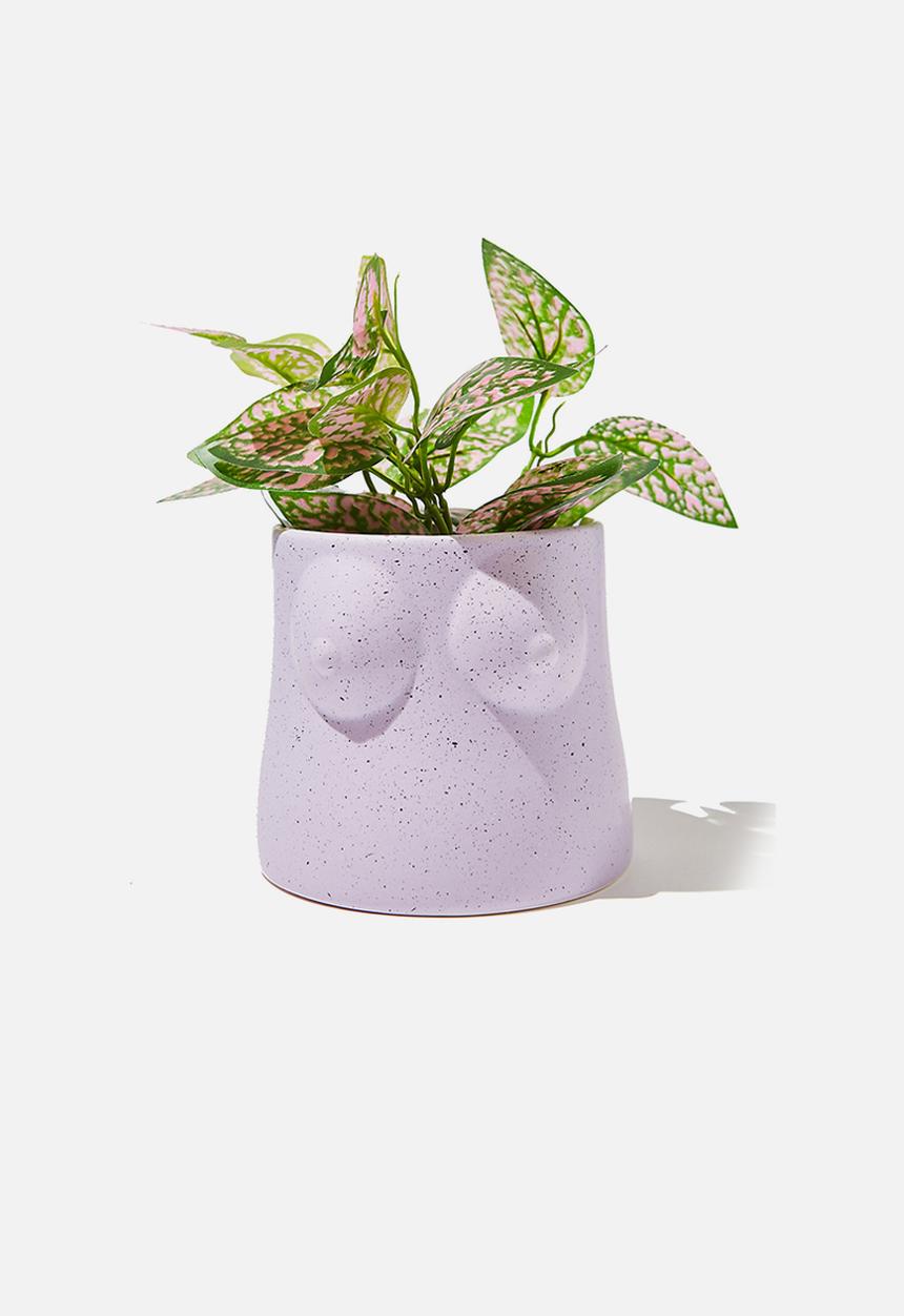 Typo - Midi shaped planter - pale lilac