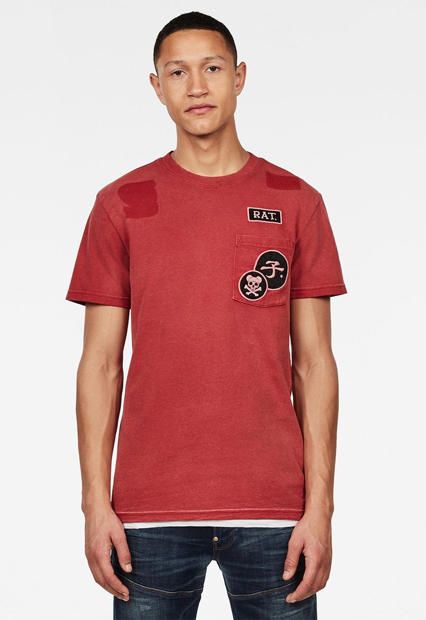 G-STAR - Cny graphic r t short sleeve  - red