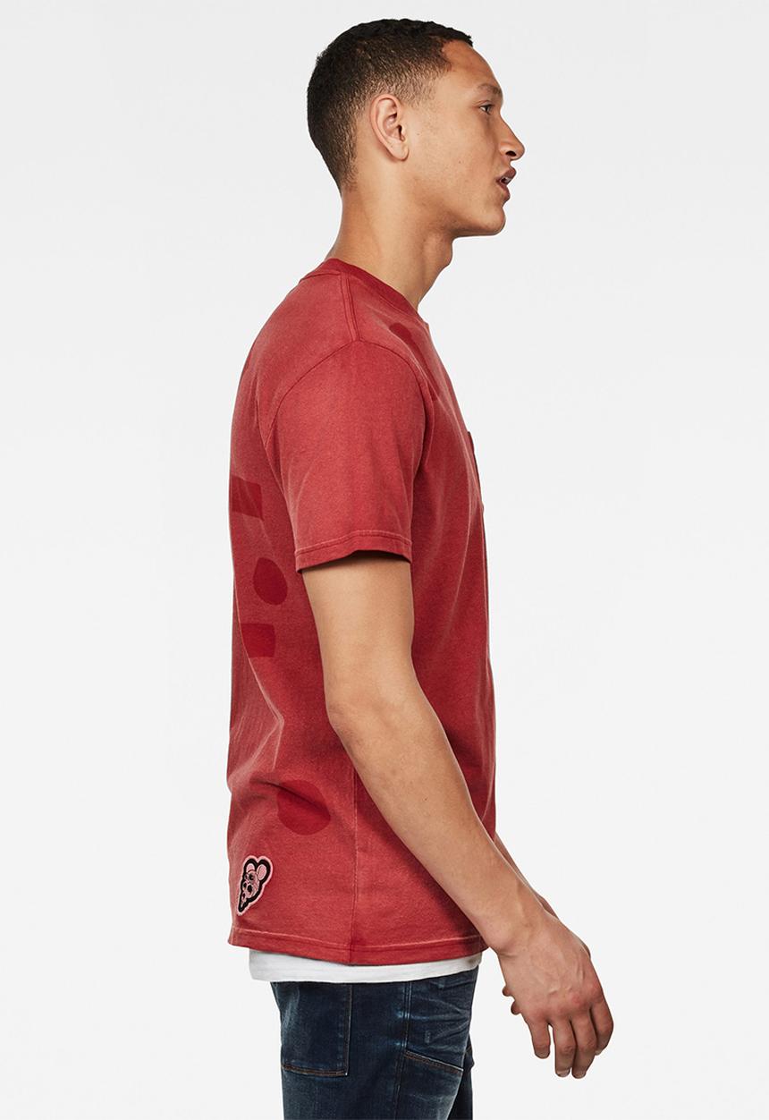 G-STAR - Cny graphic r t short sleeve  - red