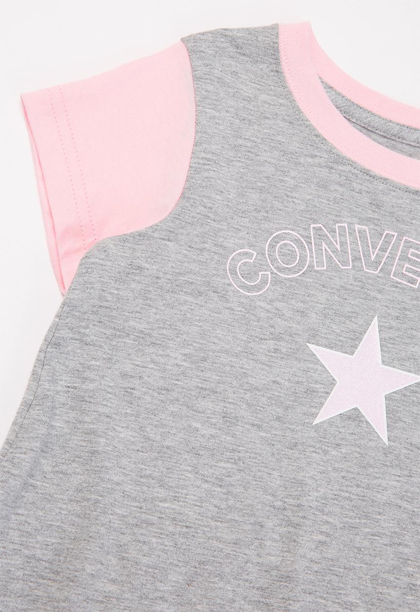 Converse - Cnvg star chev tunic capri set - grey & pink 