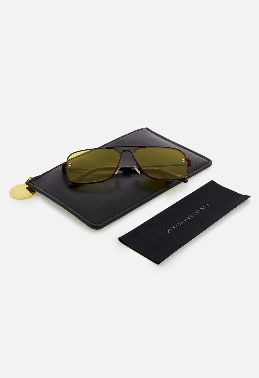 Stella McCartney - Metal frame sunglasses - yellow