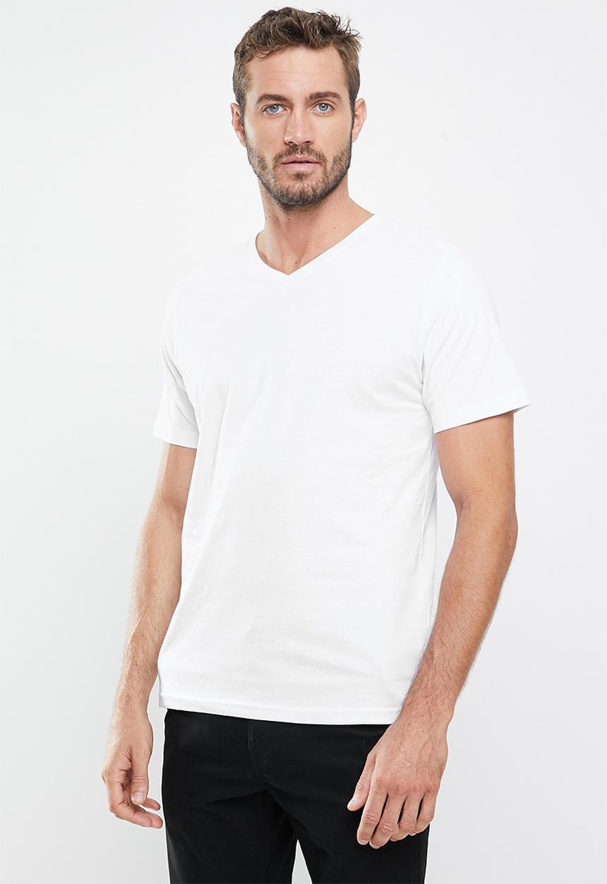 Cotton On - Mens essential vee neck tee 3 pack - multi 