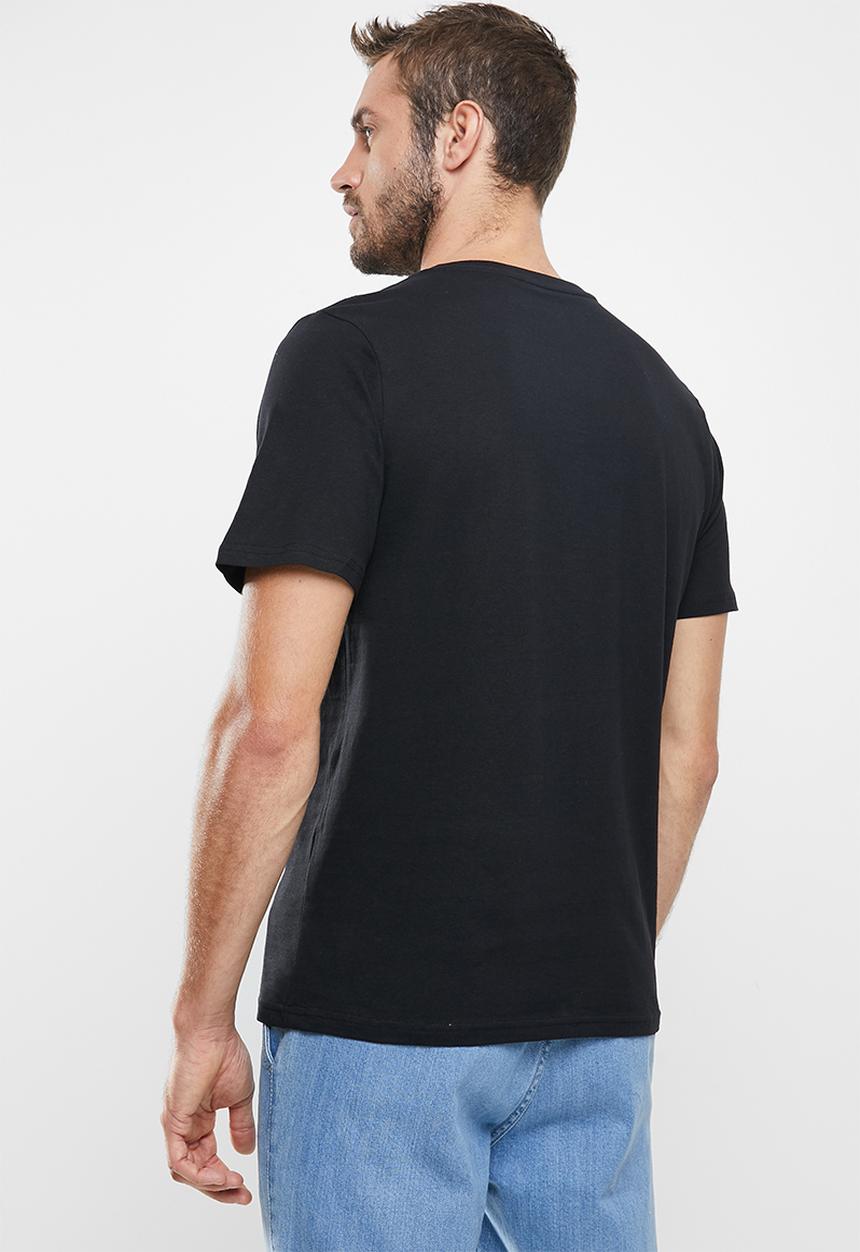 Cotton On - Mens essential vee neck tee 3 pack - black