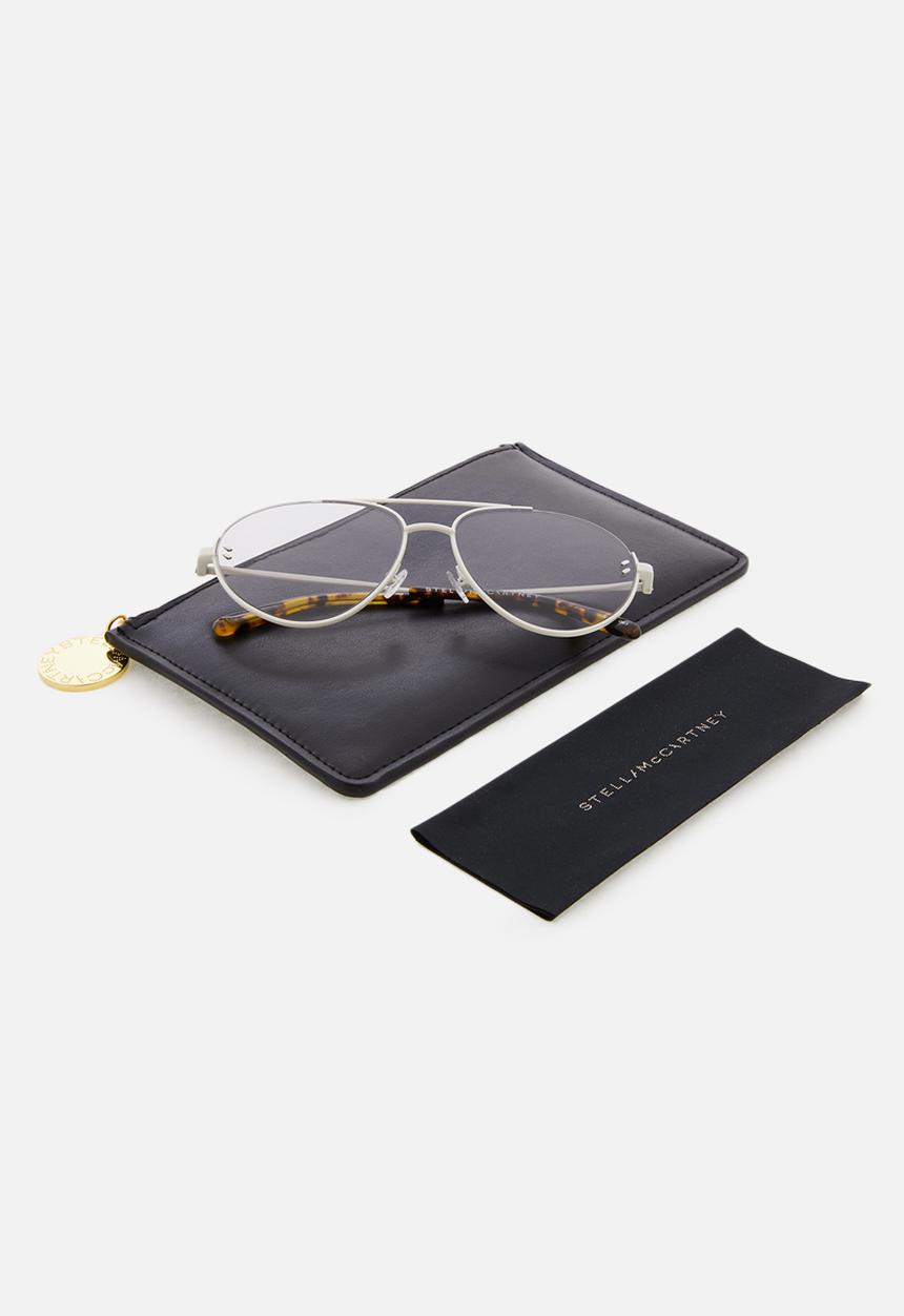 Stella McCartney - Metal frame sunglasses - grey & white 
