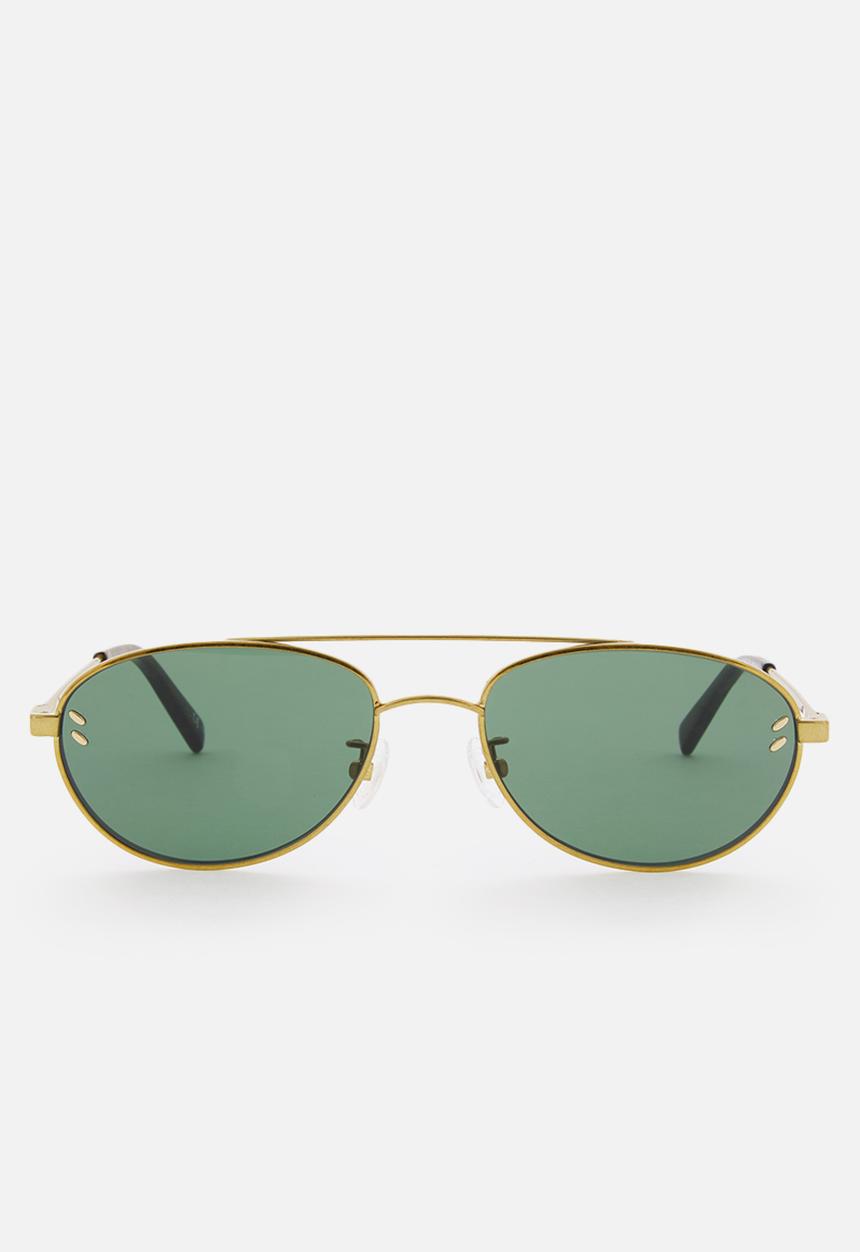 Stella McCartney - Metal frame sunglasses - green & gold 